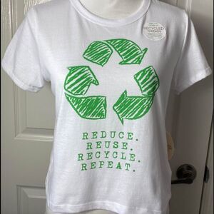 RECYCLED THREADS Juniors Small Top